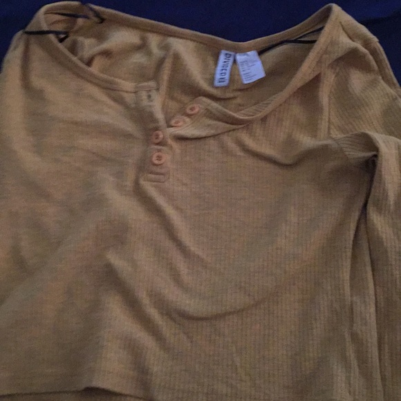 H&M basic top yellow crop - Picture 3 of 3